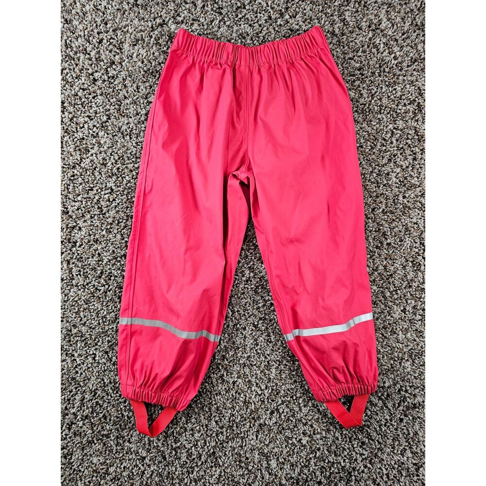 Lupilu Kids Rain Bib Pants Sz 2-4Y Years Reflective Puddle Suit Pink Stirrup